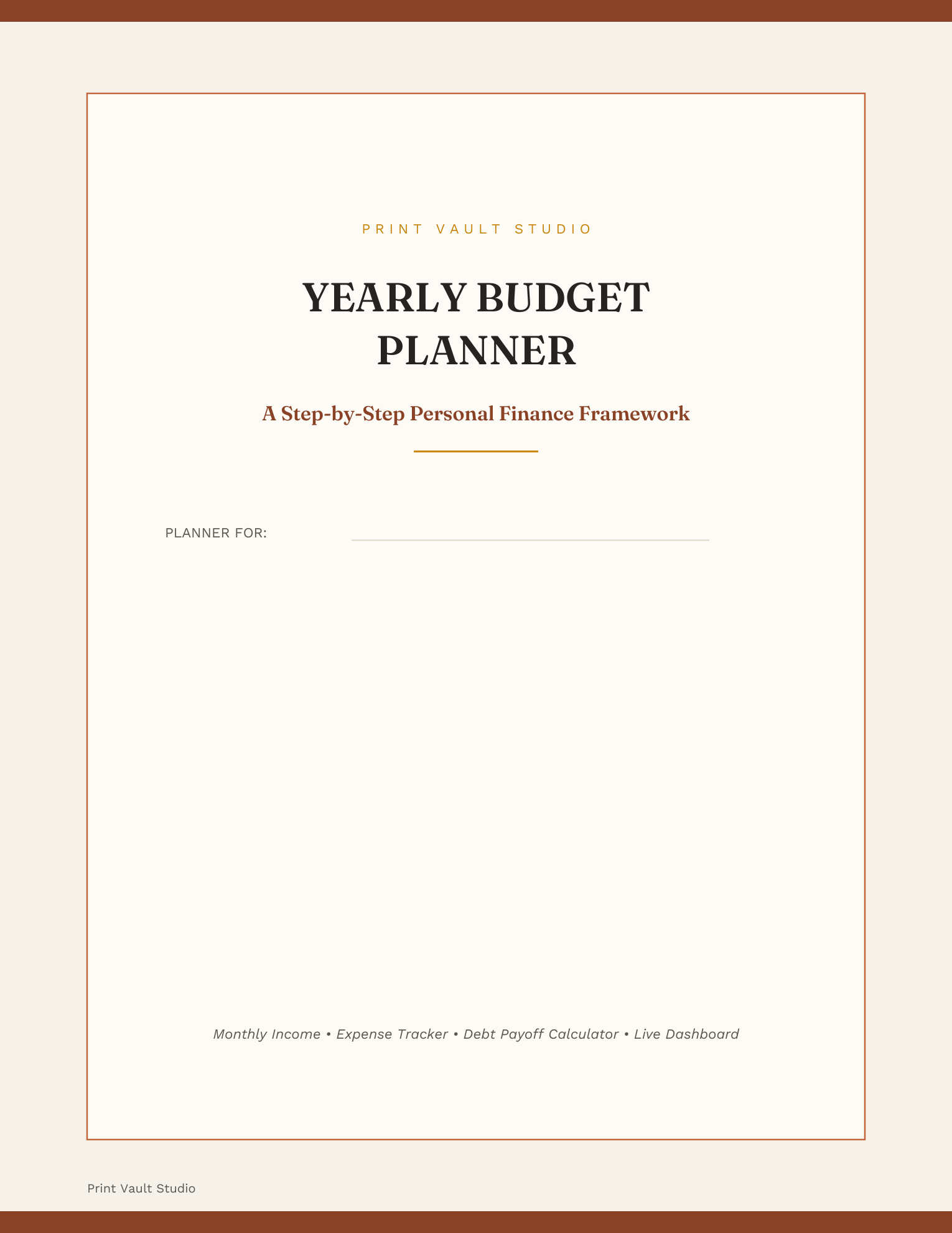 Yearly Budget Planner